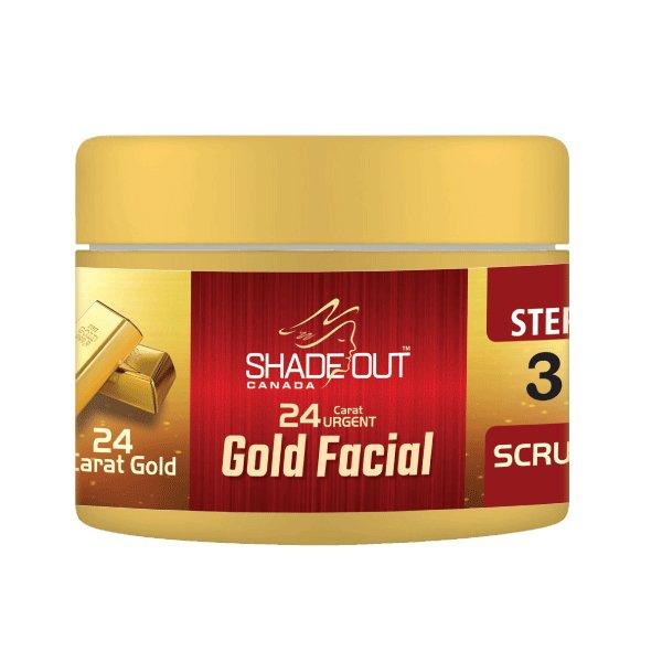24k gold facial scrub - shadeout