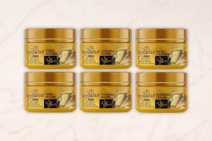 24 Carat Gold Facial Kit - Shadeout Cosmetics